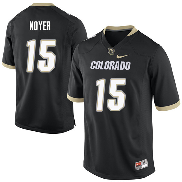 Men #15 Sam Noyer Colorado Buffaloes College Football Jerseys Sale-Black